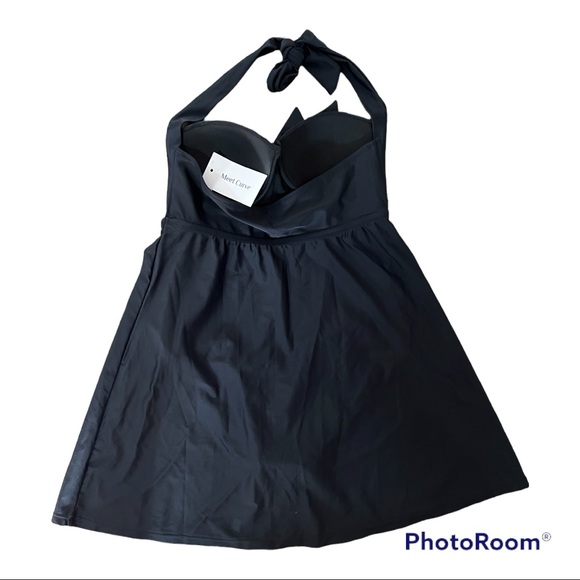 Meet.Curve Black Bow Classic Halter Swimdress size medium - Picture 5 of 6
